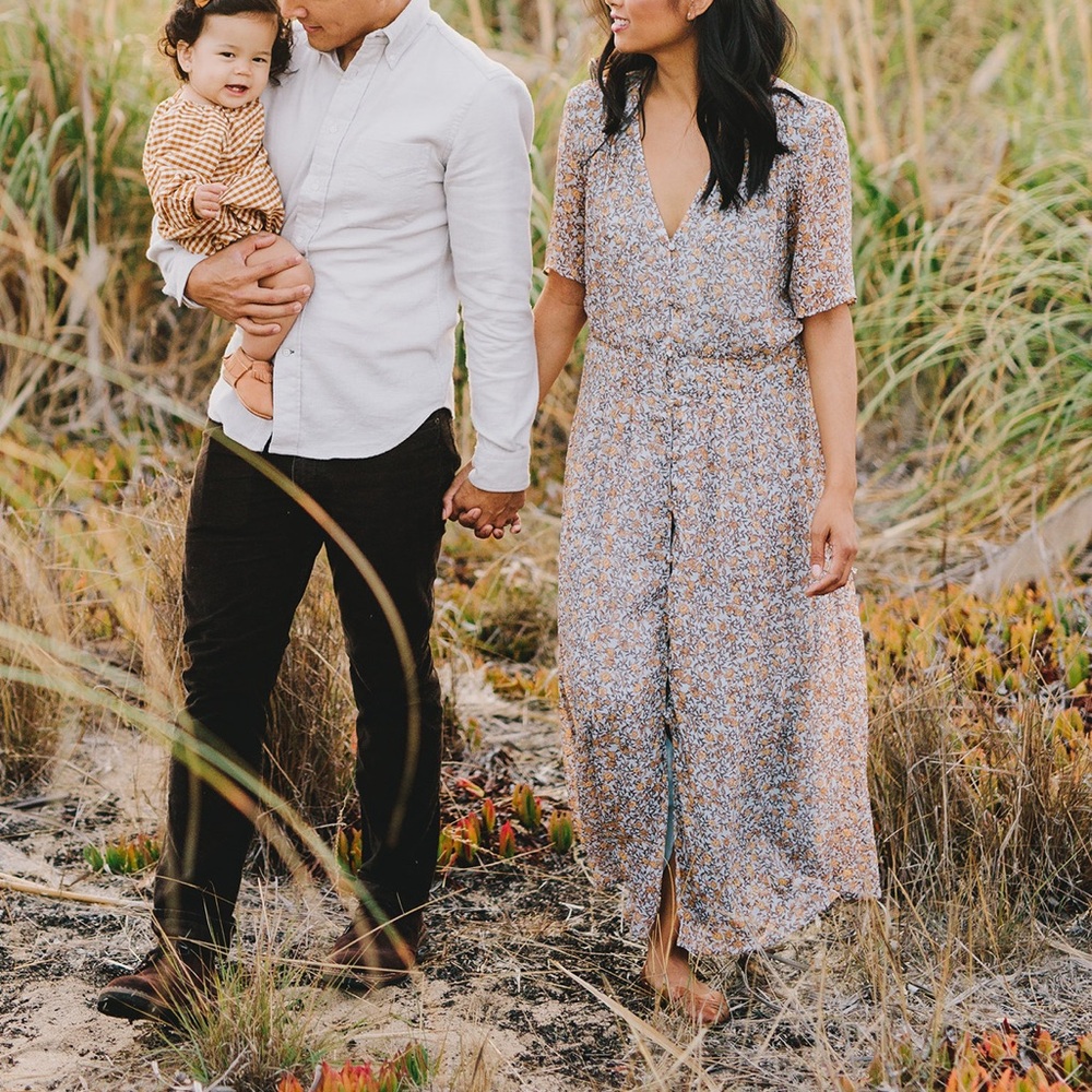 H&M Floral V-Neck Maxi Dress